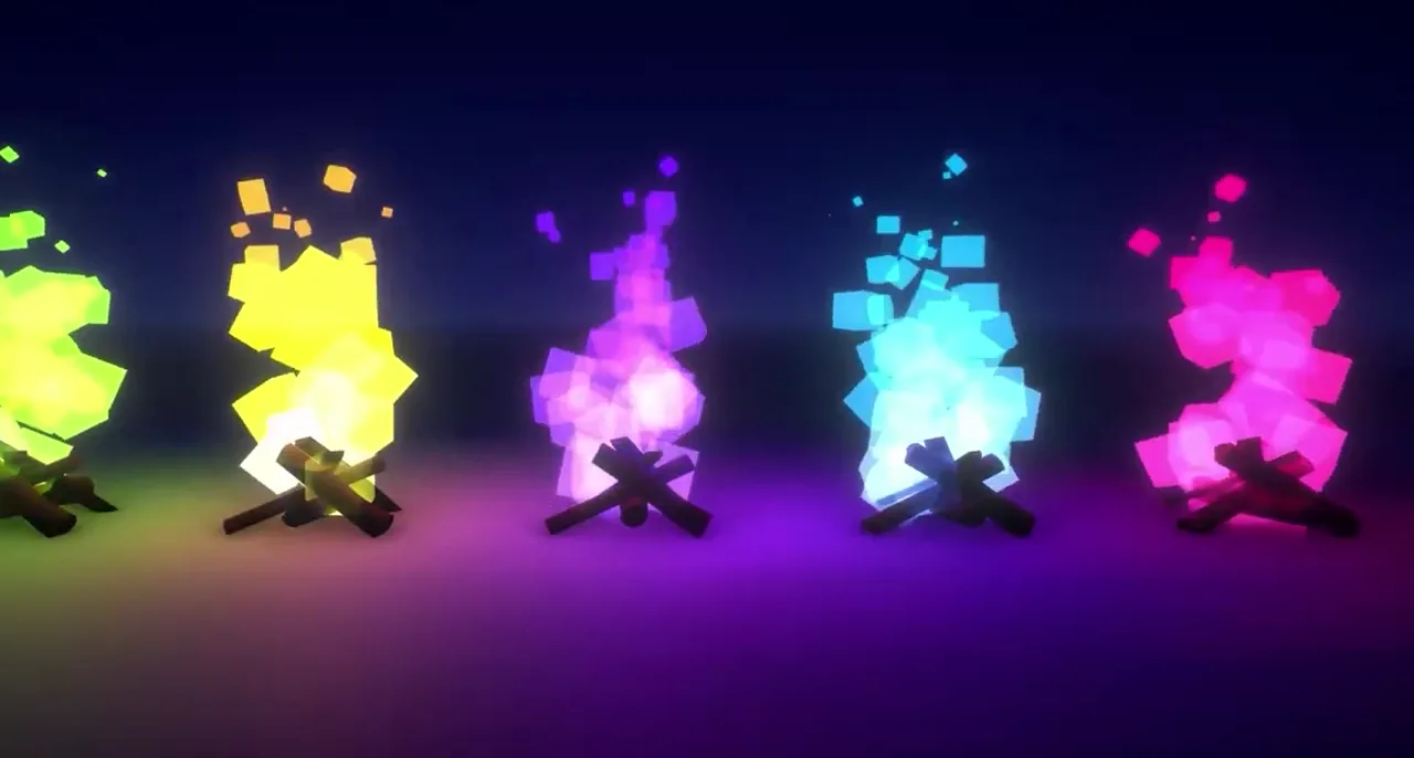 Low Poly Fire Particles